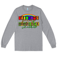 Heather Grey Rainbows pinches good luck wisher St. Patrick's Long Sleeve Tee - CowGirlArtShop
