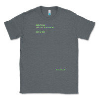 Charcoal Heather The Matrix Everything Has A Beginning Green Font Classic Tee - ArtMosaic