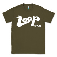 Army Green The Loop 97.9 Illinois Radio Classic Tee - ArtMosaic