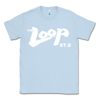 Dusty Blue The Loop 97.9 Illinois Radio Classic Tee - ArtMosaic