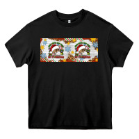 Black When You're Dead Inside But It's Christmas Hippie Skeleton Santa Heavy Core Tee - Artiststas