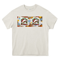 Cream When You're Dead Inside But It's Christmas Hippie Skeleton Santa Heavy Core Tee - Artiststas