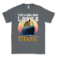 Charcoal Heather ship just a girl who loves titanic boat titanic girls woman t shirt Classic Tee - ArtMosaic