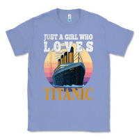 Colony Blue ship just a girl who loves titanic boat titanic girls woman t shirt Classic Tee - ArtMosaic