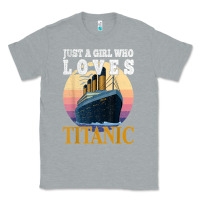 Heather Grey ship just a girl who loves titanic boat titanic girls woman t shirt Classic Tee - ArtMosaic