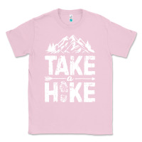 Bubblegum Pink take hike Classic Tee - ArtMosaic