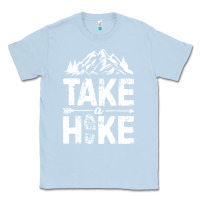 Dusty Blue take hike Classic Tee - ArtMosaic