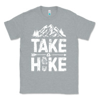 Heather Grey take hike Classic Tee - ArtMosaic