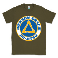 Army Green rickson gracie jiu jitsu Classic Tee - ArtMosaic