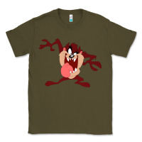 Army Green tasmanian devil cartoon character Classic Tee - ArtMosaic