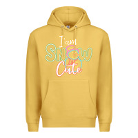 Antique Gold T am SNOW CUTE Premium Hoodie - CowhideDigitalArt