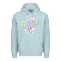 Blue Mist T am SNOW CUTE Premium Hoodie - CowhideDigitalArt