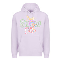 Lilac T am SNOW CUTE Premium Hoodie - CowhideDigitalArt