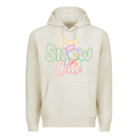 Oatmeal Heather T am SNOW CUTE Premium Hoodie - CowhideDigitalArt
