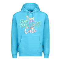 Ocean Blue T am SNOW CUTE Premium Hoodie - CowhideDigitalArt