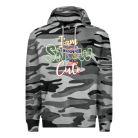 Slate Camo T am SNOW CUTE Premium Hoodie - CowhideDigitalArt