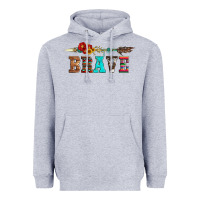 Heather Grey brave and aztec wood sunflower with arrow Heavyweight Hoodie - Artiststas