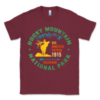 Burgundy womens rocky mountain national park hiking travel souvenir novelty v n Classic Tee - trangStudio
