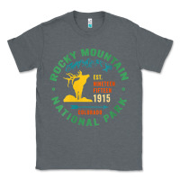 Charcoal Heather womens rocky mountain national park hiking travel souvenir novelty v n Classic Tee - trangStudio