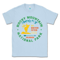 Dusty Blue womens rocky mountain national park hiking travel souvenir novelty v n Classic Tee - trangStudio