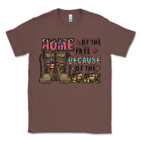 Chestnut home of the free beacause of the brave Classic Tee - CowhideDigitalArt