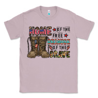 Lilac home of the free beacause of the brave Classic Tee - CowhideDigitalArt