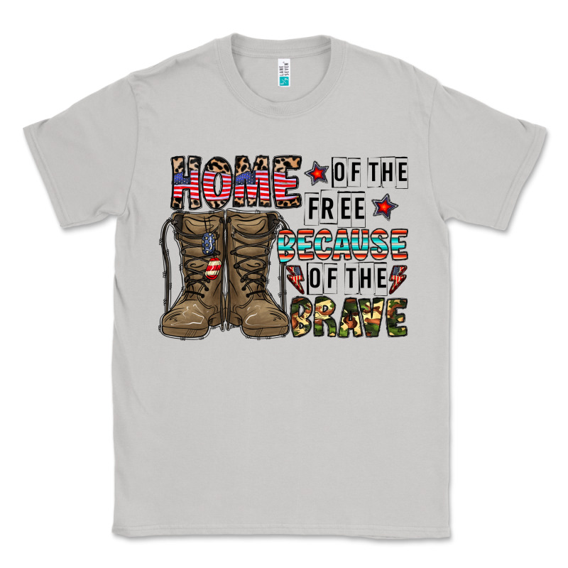 Home Of The Free Beacause Of The Brave Classic Tee by CowhideDigitalArt | Teevron