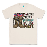 Natural home of the free beacause of the brave Classic Tee - CowhideDigitalArt