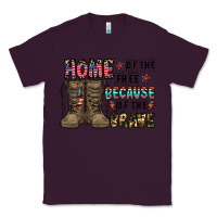 Plum home of the free beacause of the brave Classic Tee - CowhideDigitalArt