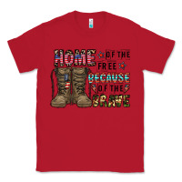 Red home of the free beacause of the brave Classic Tee - CowhideDigitalArt