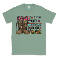 Sage home of the free beacause of the brave Classic Tee - CowhideDigitalArt