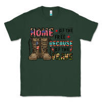 Sports Green home of the free beacause of the brave Classic Tee - CowhideDigitalArt