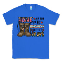 True Royal home of the free beacause of the brave Classic Tee - CowhideDigitalArt