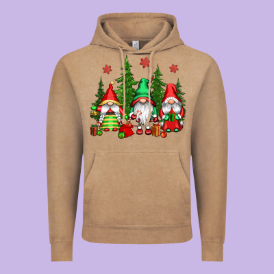 Christmas Gnomies Vintage Hoodie Designed By Cowgirlartshop