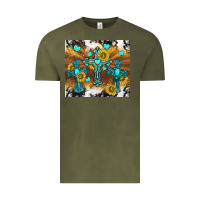 Vintage Olive western crosses and sunflowers Vintage Tee - TumblerDesignByShophia
