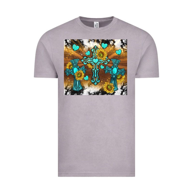 Western Crosses And Sunflowers Vintage Tee by TumblerDesignByShophia | Teevron