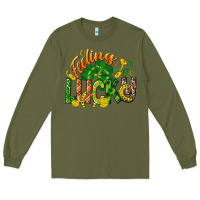 Army Green Feeling lucky St. Patrick's Day Long Sleeve Tee - CowGirlArtShop