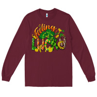 Burgundy Feeling lucky St. Patrick's Day Long Sleeve Tee - CowGirlArtShop
