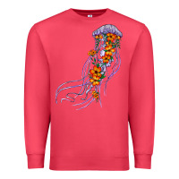 Cardinal light purple jellyfish and floral Premium Sweatshirt - BarkalooDesign