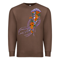 Chestnut light purple jellyfish and floral Premium Sweatshirt - BarkalooDesign