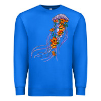 True Royal light purple jellyfish and floral Premium Sweatshirt - BarkalooDesign