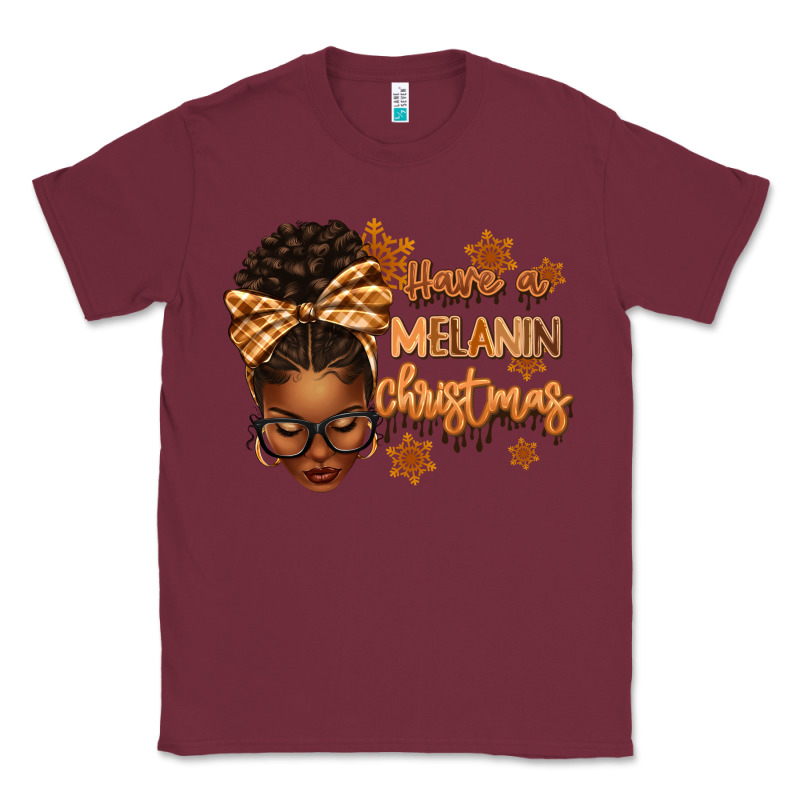 Have A Melanin Christmas Afro Woman Classic Tee by texasbilliewilder | Teevron