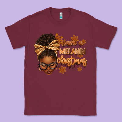 Have A Melanin Christmas Afro Woman Classic Tee Designed By Texasbilliewilder