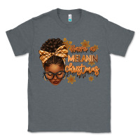 Charcoal Heather Have a melanin Christmas afro woman Classic Tee - texasbilliewilder