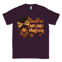 Plum Have a melanin Christmas afro woman Classic Tee - texasbilliewilder