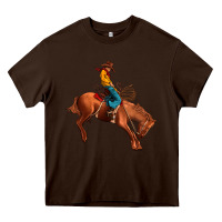 Chocolate Brown cowboy rodeo Heavy Core Tee - JahusDesignShop