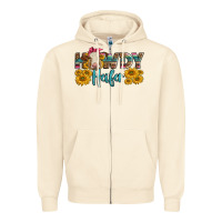 Sandshell Western Howdy Heifer With Charolais Cow Zipper Hoodie - LillyAllenDesigns