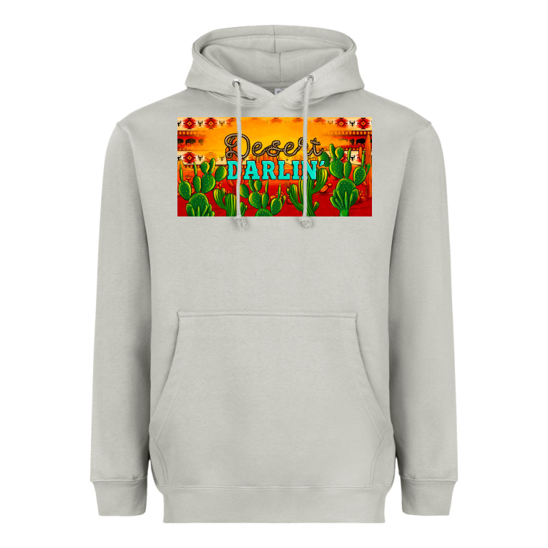 Desert Darlin' Aztec Desert Sunset License Plate Heavyweight Hoodie by Artiststas | Teevron