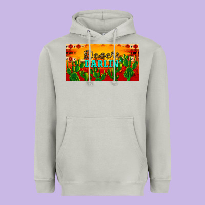 Desert Darlin' Aztec Desert Sunset License Plate Heavyweight Hoodie Designed By Artiststas