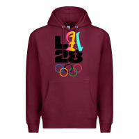 Burgundy 2028 summer olympics Premium Hoodie - FloraArt